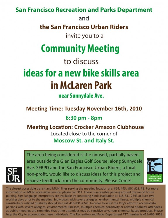 Bike skills meeting flyer