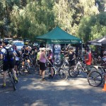 Riders gather in the staging are for the Urban Adventure Ride (Courtesy BTCEB)